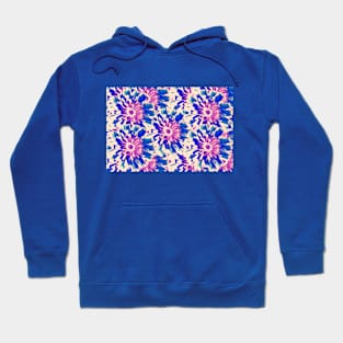 Dandelion Floral Pattern in Blue Hoodie